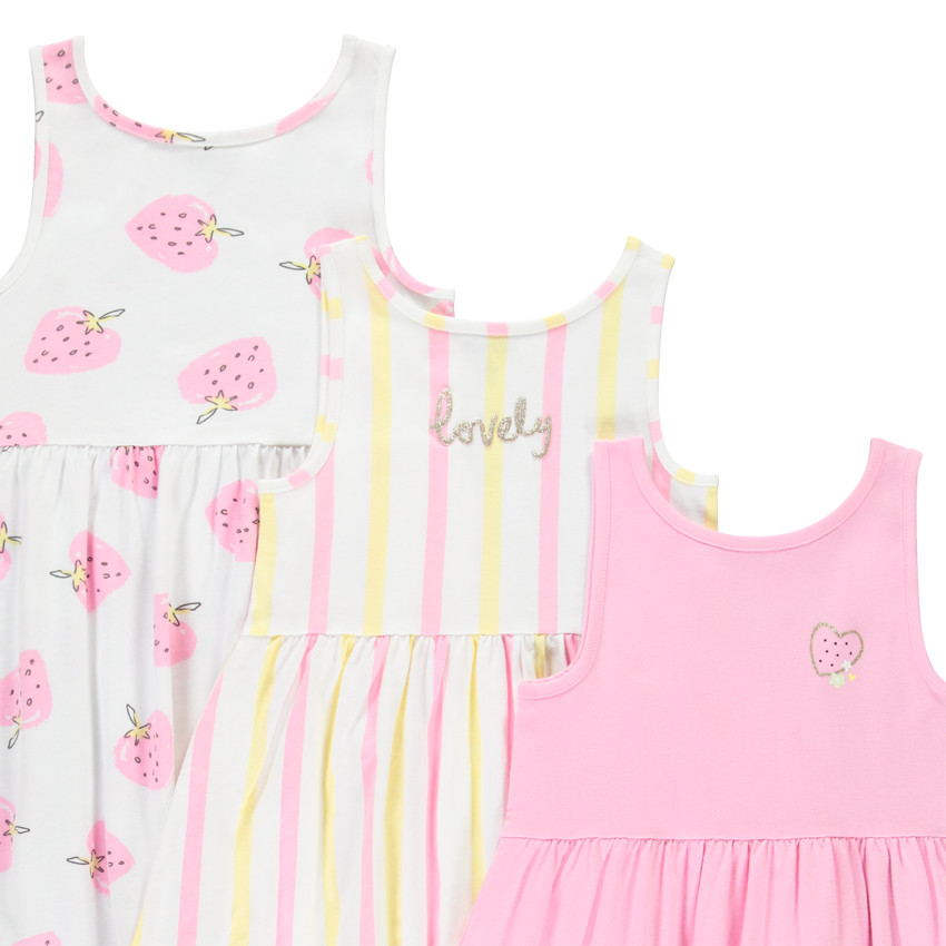 Pack de 3 vestidos sin mangas fantásticos para niña 