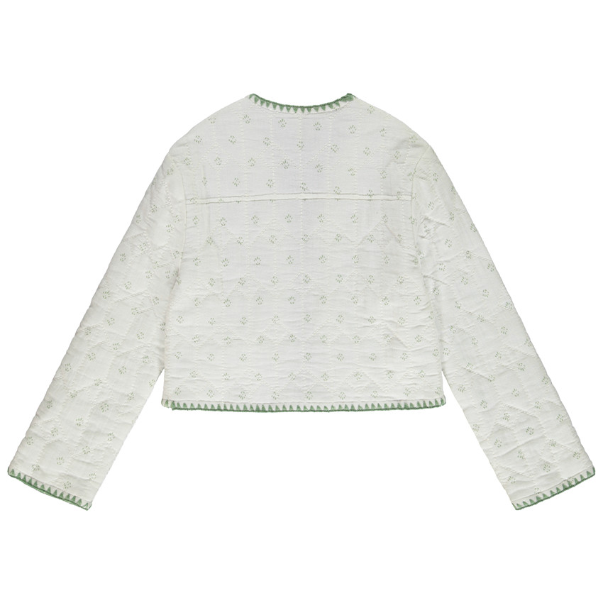 Chaqueta acolchada y estampada con pespuntes para niña 