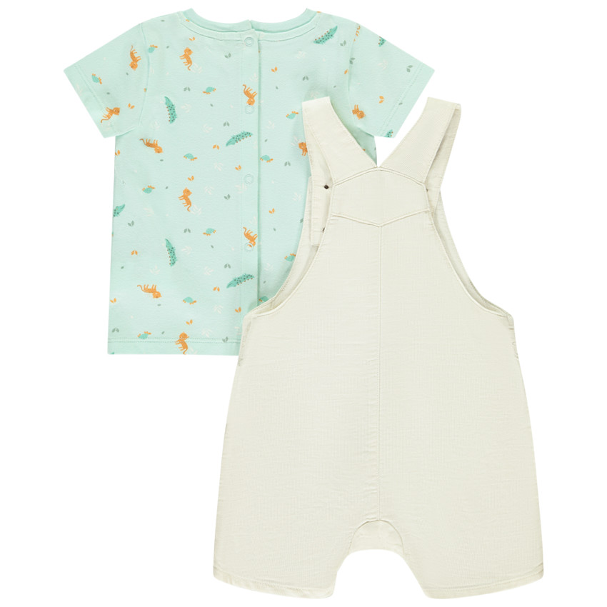 Conjunto de 2 piezas con camiseta estampada de animales para bebé niño 