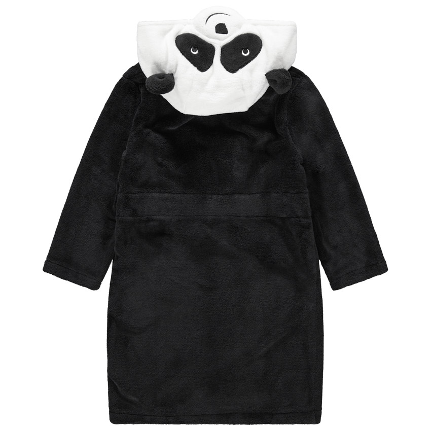 Bata de casa de borreguillo con cabeza de panda 
