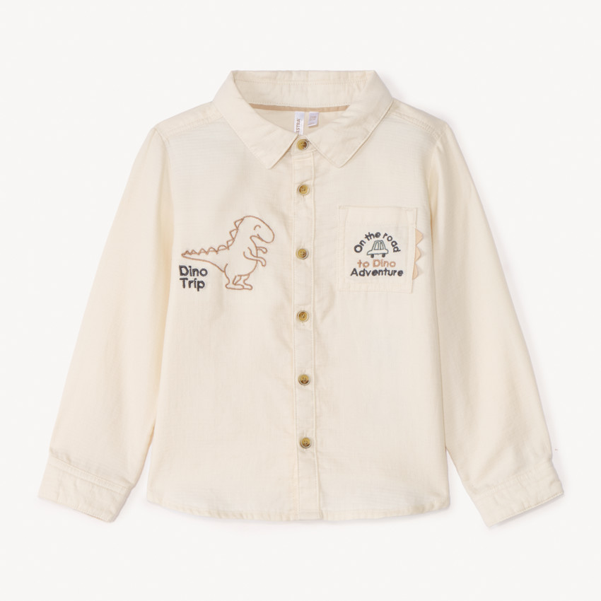 Camisa de manga larga con estampado de dinosaurios para bebé niño 