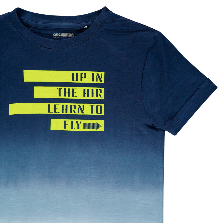 T-shirt effet tie and dye à inscriptions printées 