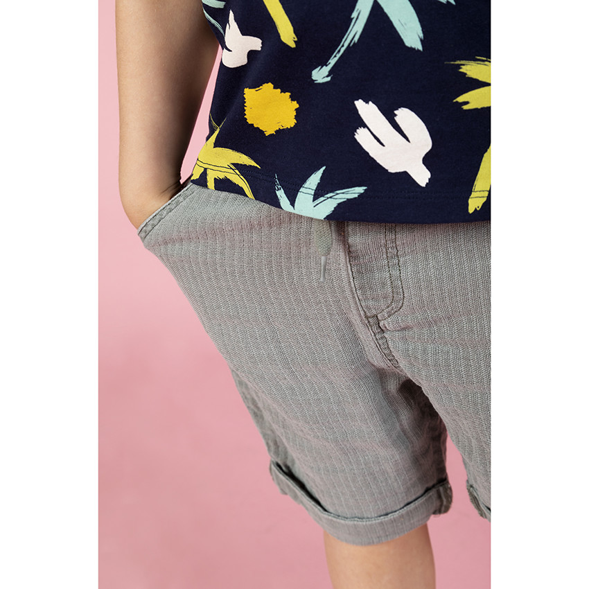 Camiseta manga corta algodón orgánico estampado all-over  