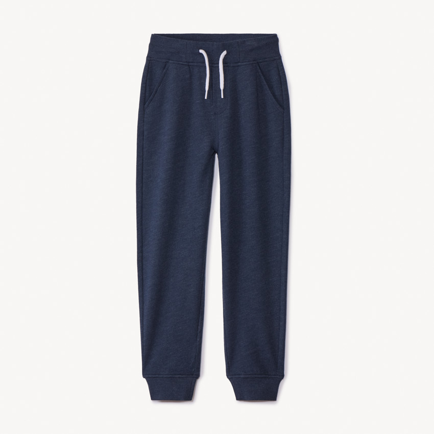 Pantalón jogging de felpa slub liso para niño 