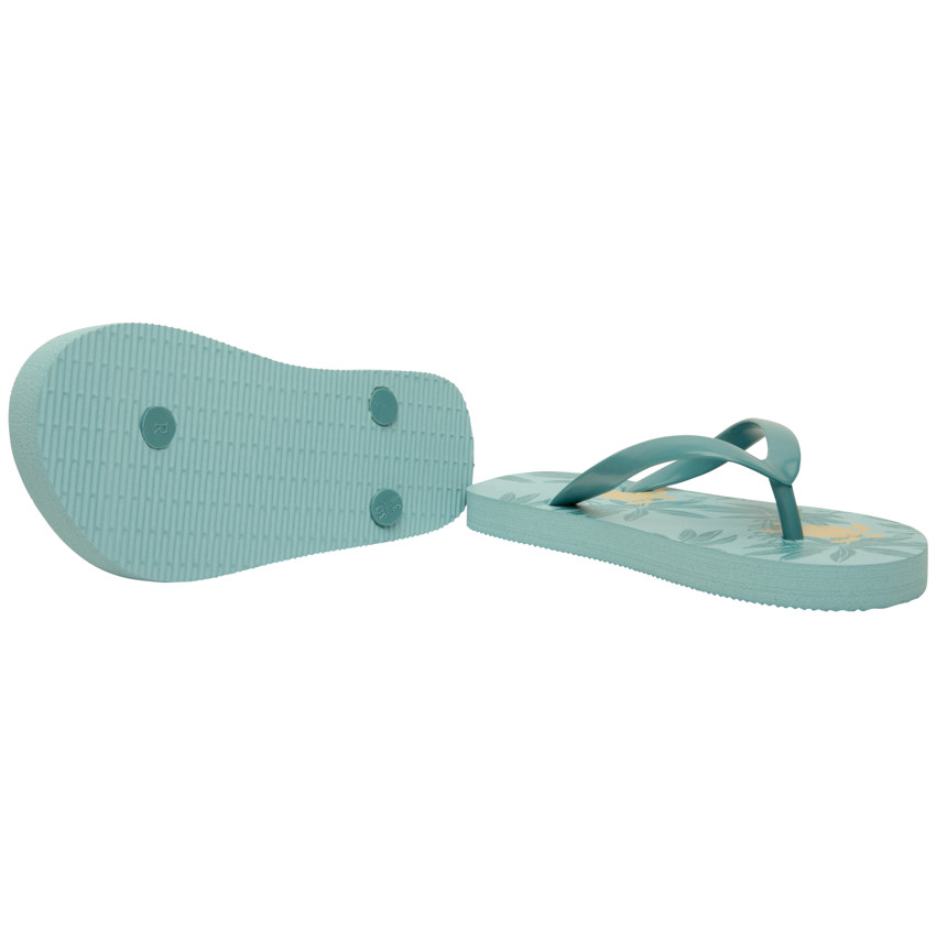 Chanclas estampadas de hojas y tortugas para niño con tiras ajustables según la edad. 