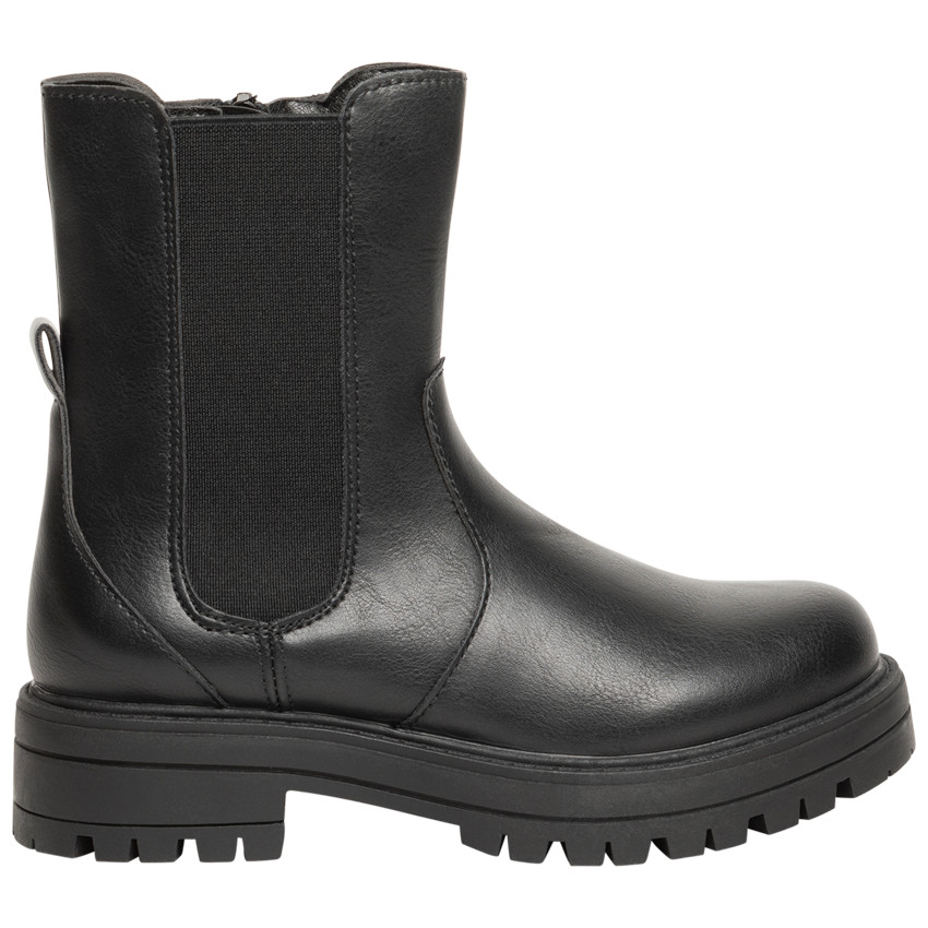 Botines negros con cremallera lateral para niña 