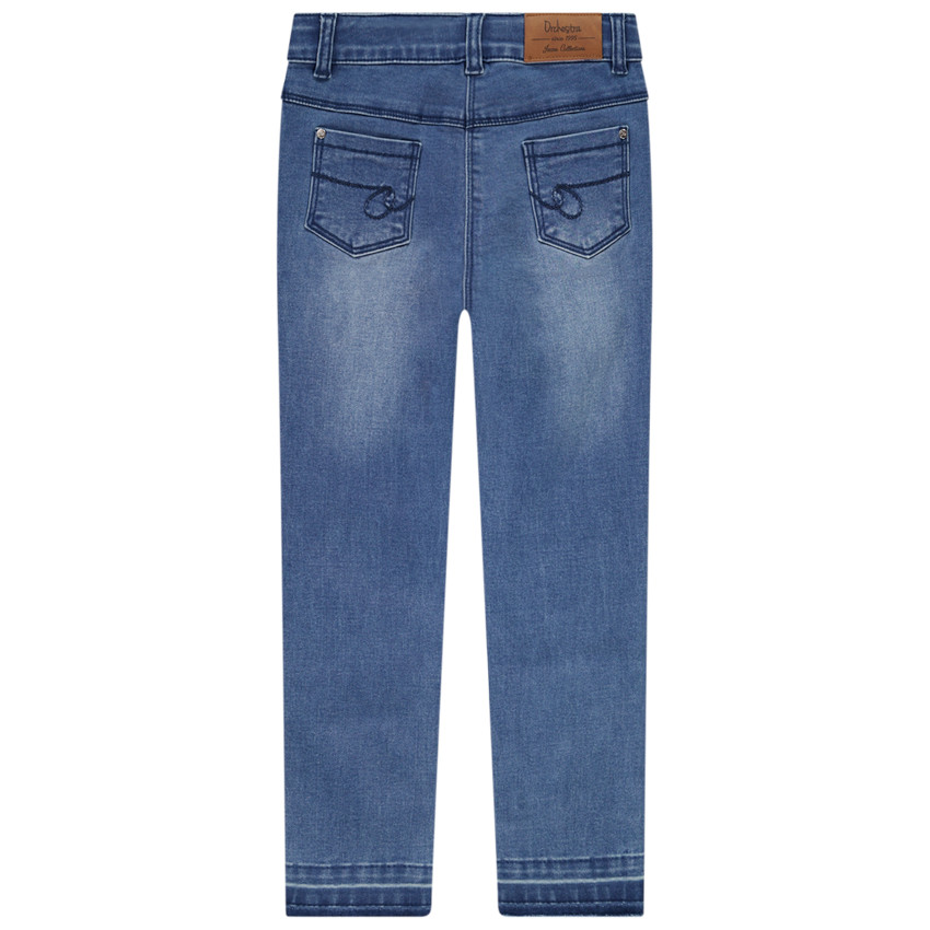 Jean skinny taille haute avec détails en sequins fille 