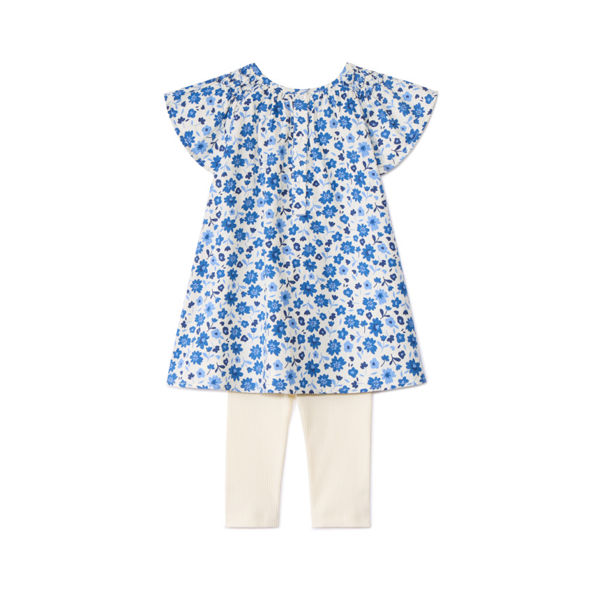 Conjunto de 2 piezas con túnica estampada para bebé niña 