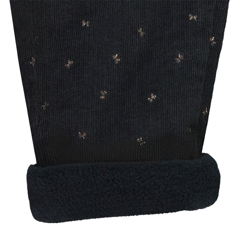 Pantalón de terciopelo mil rayas con estampado de mariposas para bebé niña 