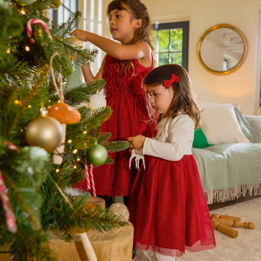 Ropa de fiesta sin mangas con volantes brillantes para niña 