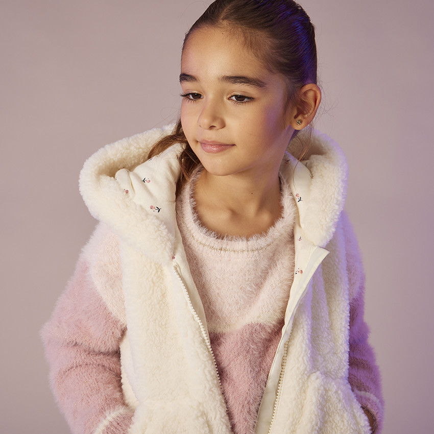 Chaleco sin mangas de sherpa para niña 