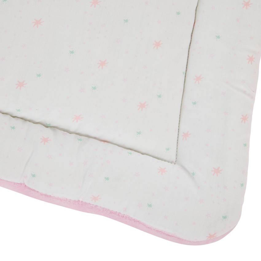 Alfombra de parque bicolor 70 x 95 cm con estampado de mariposas 