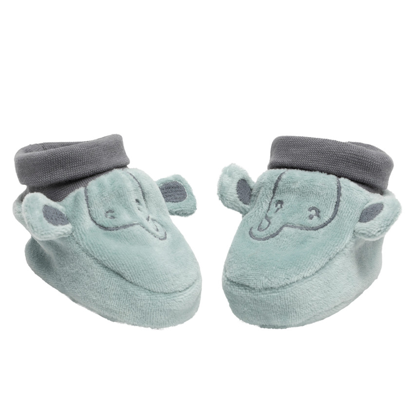 Patucos de terciopelo estampado elefante  Additional Patucos de terciopelo estampado elefante