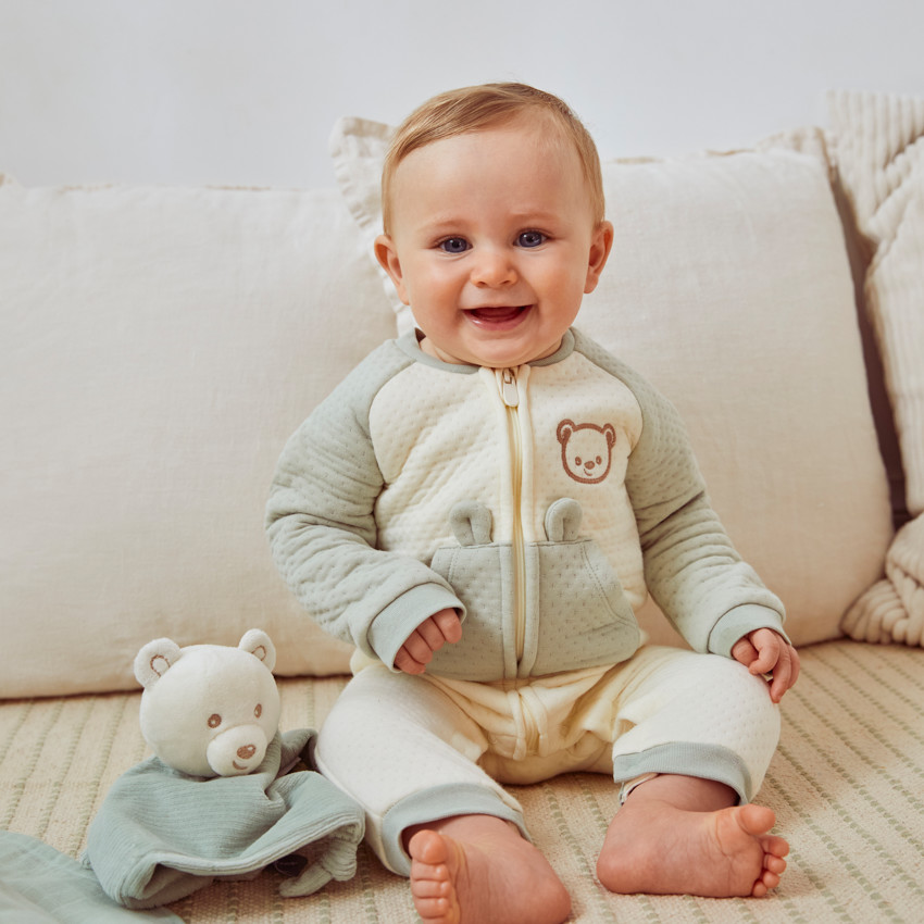 Monopatín largo bicolor con motivos de oso para bebé niño 
