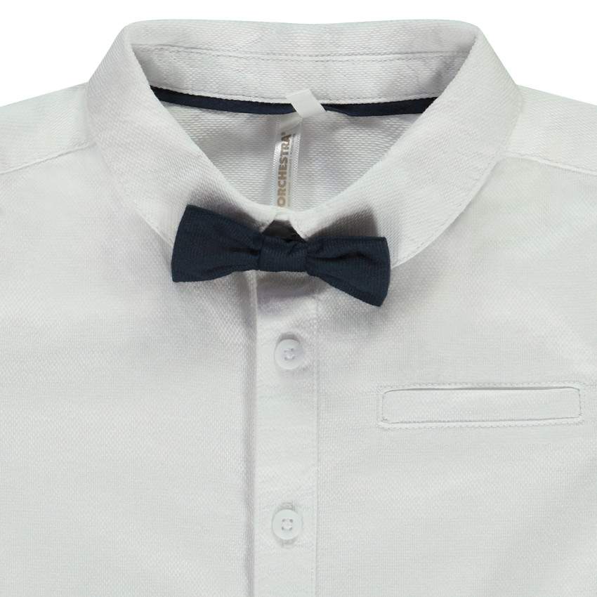 Camisa de ceremonia + pajarita para bebé niño 