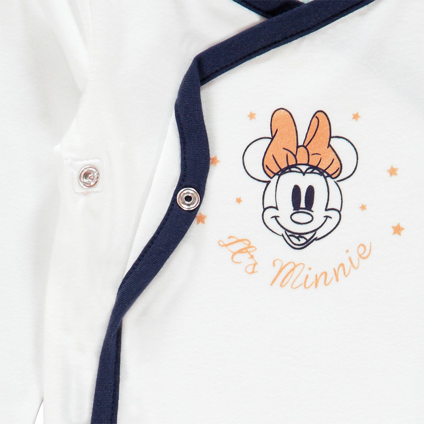 Pack de 3 bodies de algodón con motivo Minnie Disney para bebé niña 