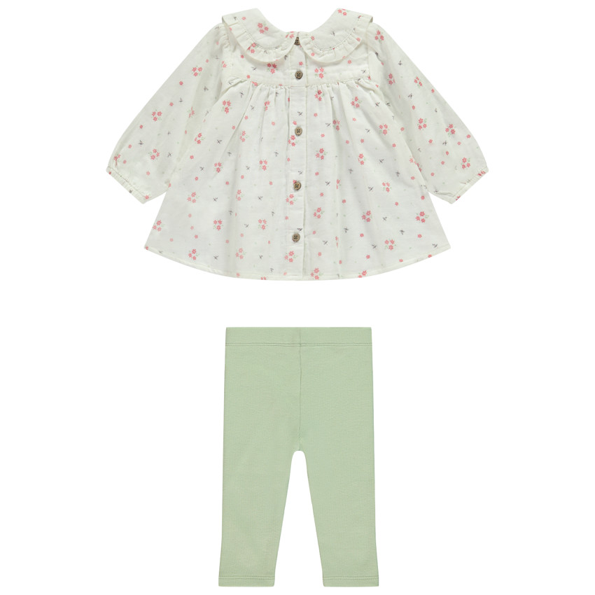 Ensemble tunique fantaisie col claudine + caleçon pour bébé fille  Additional Ensemble tunique fantaisie col claudine + caleçon pour bébé fille