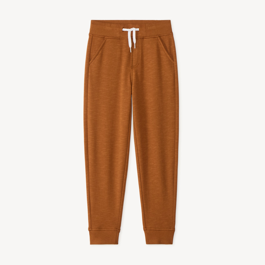 Pantalón de chándal liso de felpa niño 