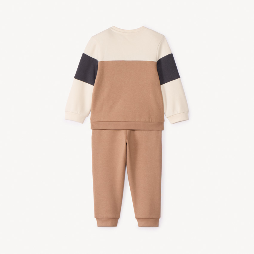 Conjunto de chándal lúdico efecto color block para bebé niño 