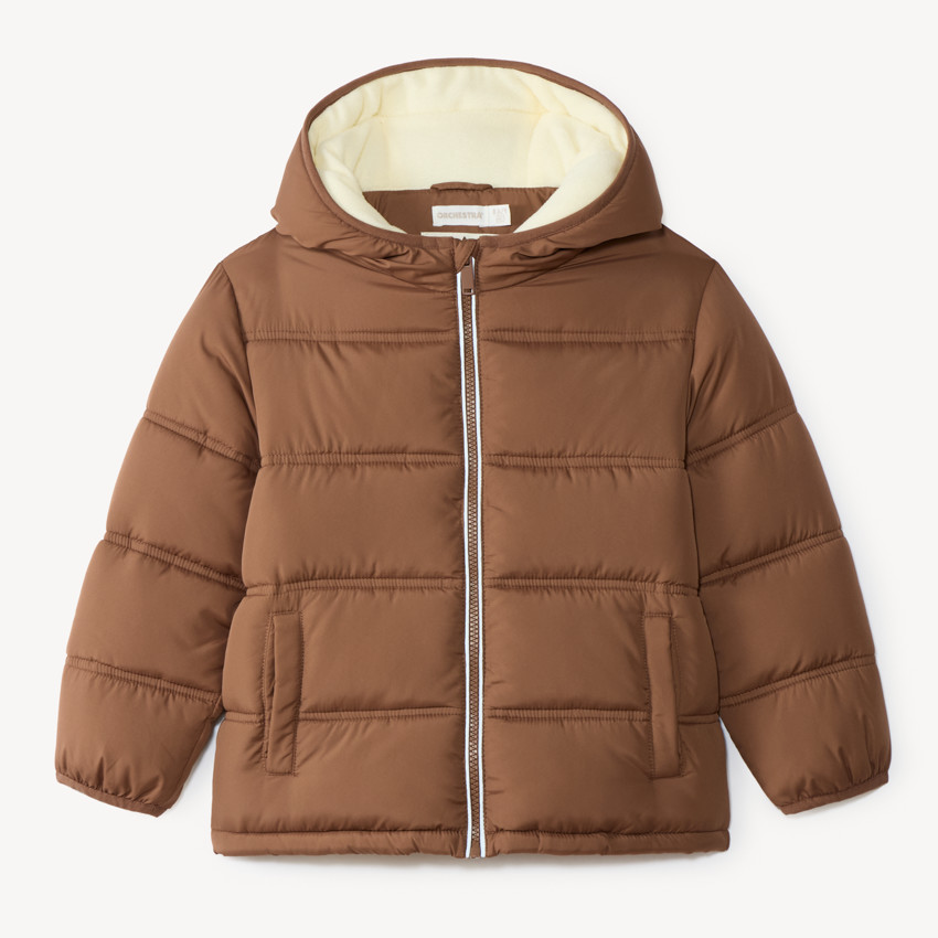 Chaqueta de abrigo gruesa para niño con capucha. 