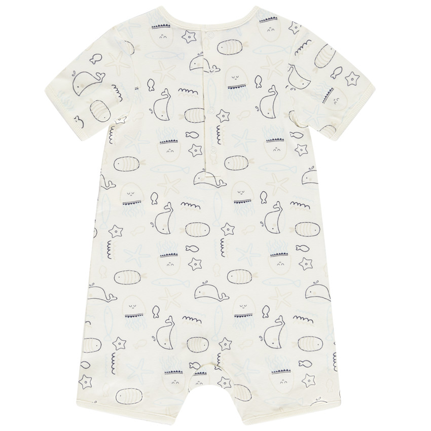 Lote de 2 monos cortos de ballena de fantasía para bebé niño 