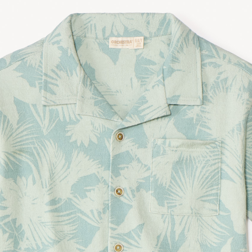 Conjunto de 2 piezas: camisa + bermuda de estilo hawaiano para niño 