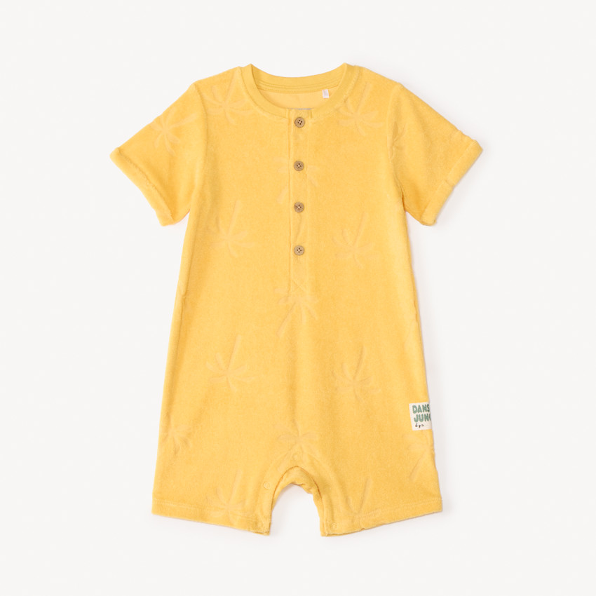 Overall de felpa con palmeras en relieve para bebé niño 