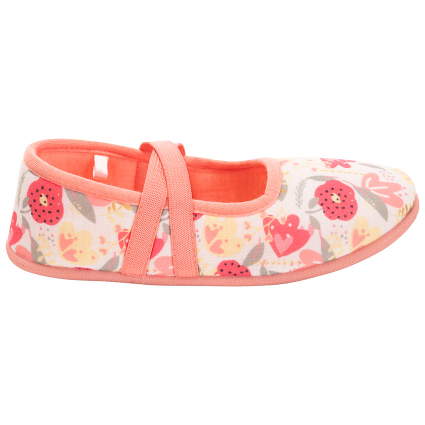 Zapatillas tipo merceditas con estampado floral para niña 