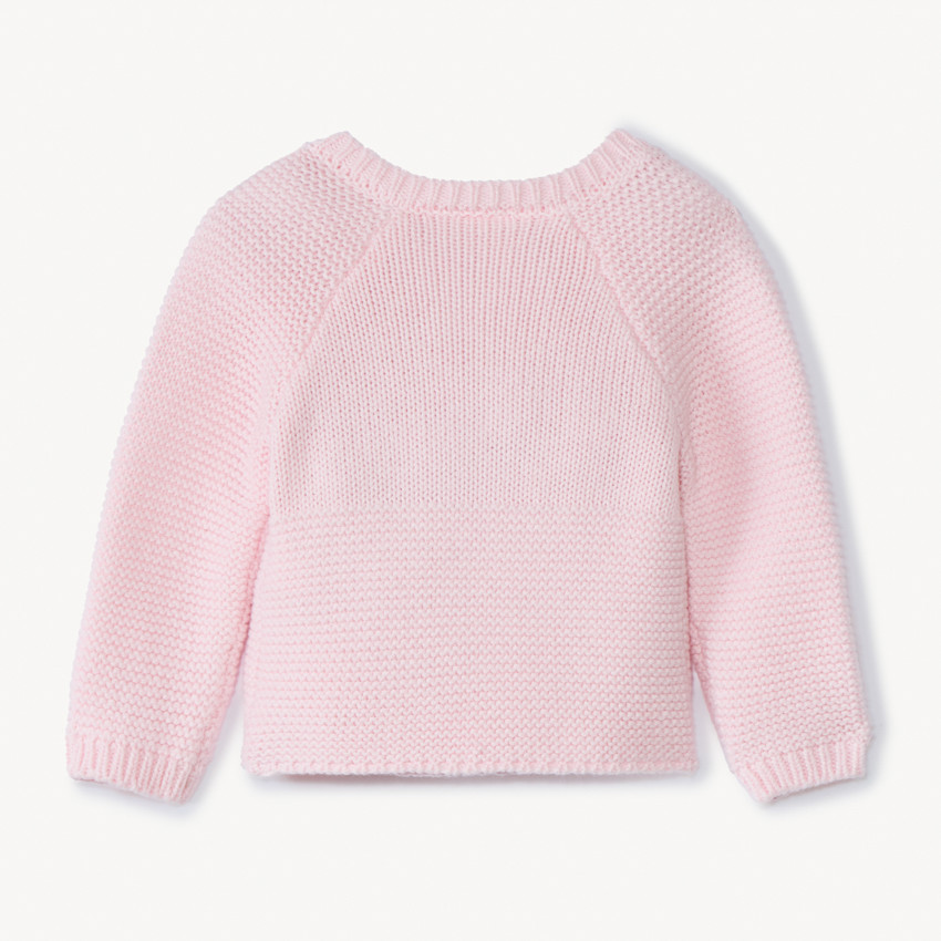 Gilet de punto efecto cruzado para bebé niña prematura 