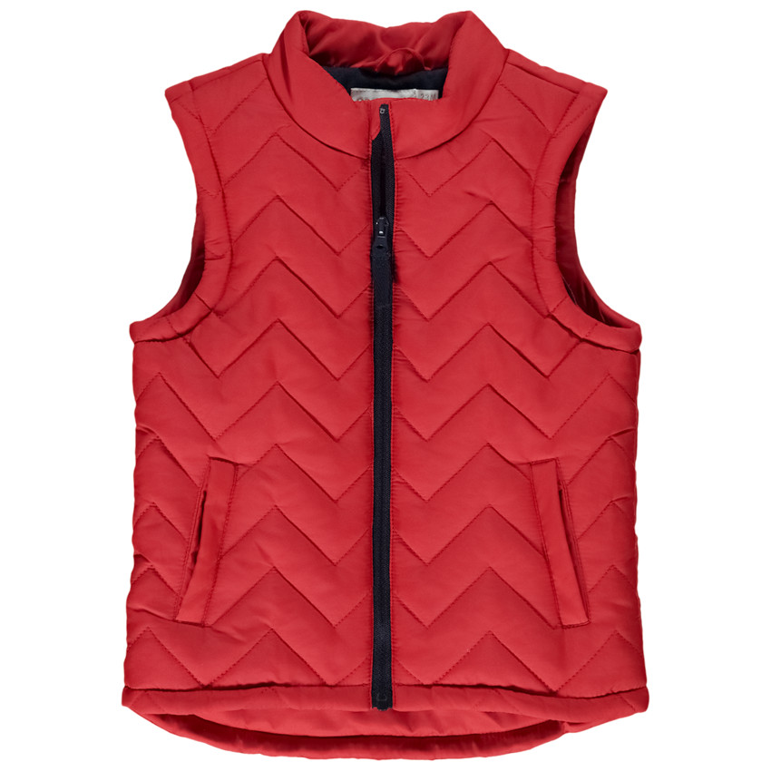 Doudoune sin mangas acolchada zigzags para bebé niño 