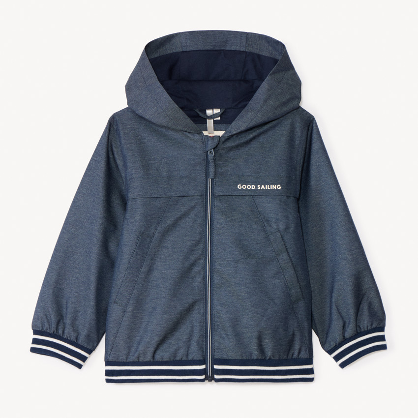 Chaqueta cortavientos con capucha para niño 