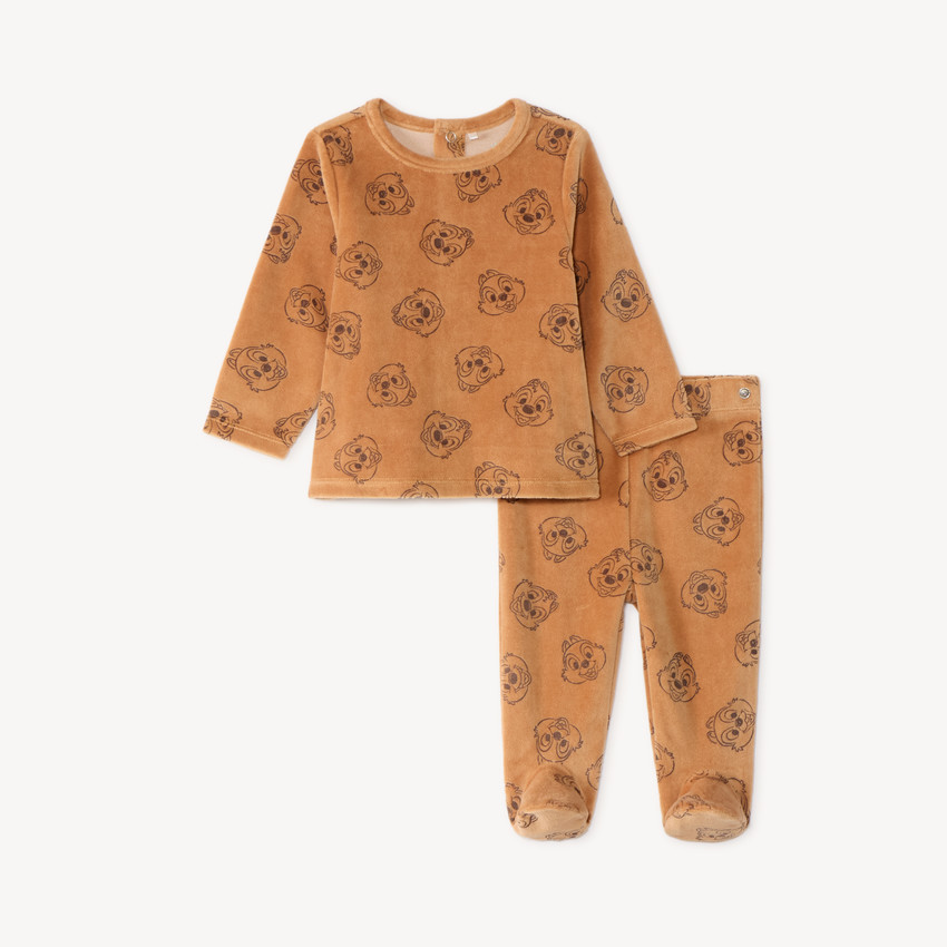 Conjunto de pijama de 2 piezas para bebé niño con estampado de Tic y Tac de Disney (Acabados diferentes según la edad) 
