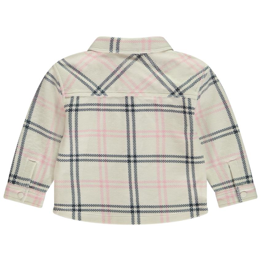 Camisa de franela de cuadros para bebé niña 