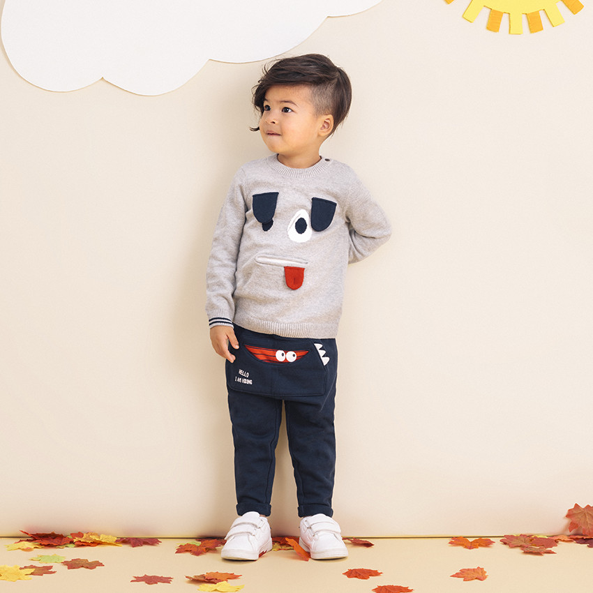 Jersey de punto motivo perro de jacquard  Additional Jersey de punto motivo perro de jacquard