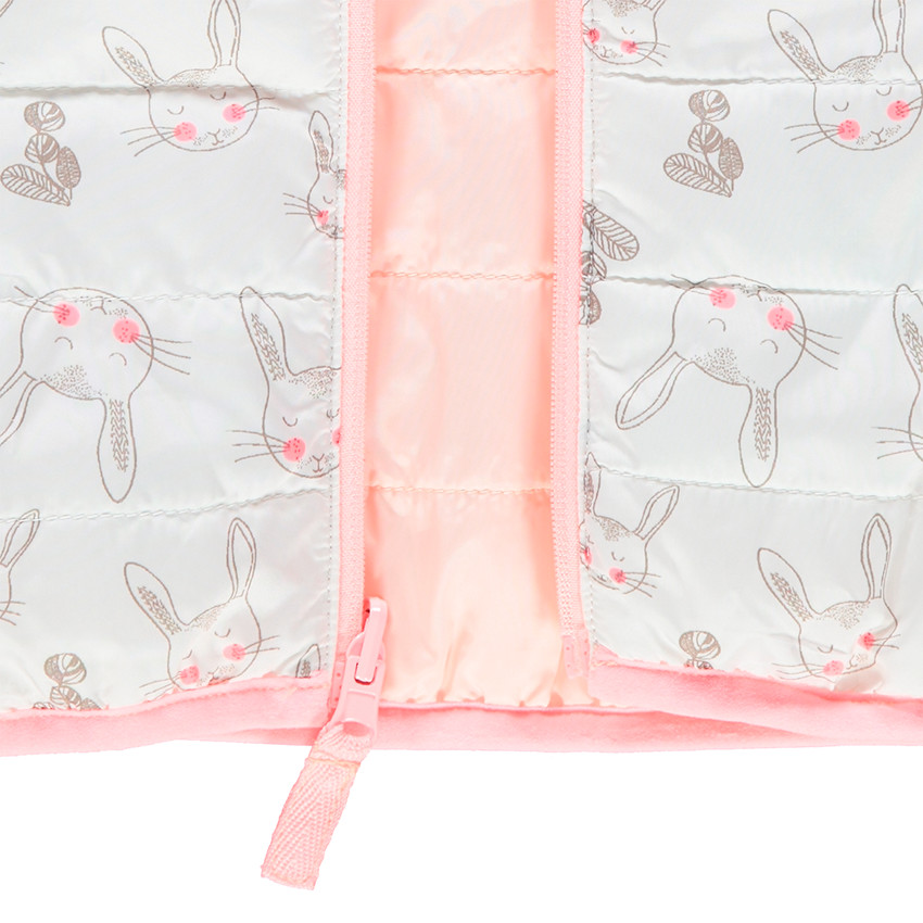 Anorak reversible con capucha con conejos all over y dobladillo liso 