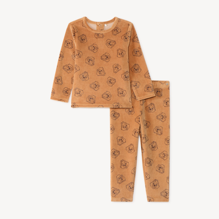 Conjunto de pijama de 2 piezas para bebé niño con estampado de Tic y Tac de Disney (Acabados diferentes según la edad) 