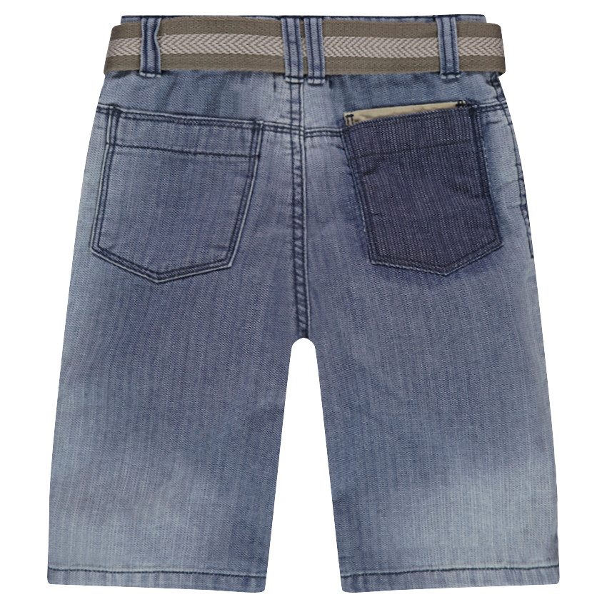 Berumudas vaqueras efecto gastado con cinturón extraíble 