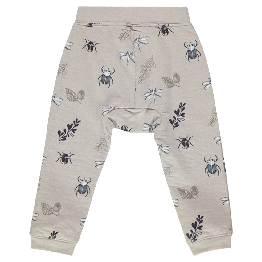 Pantalón de felpa pantalón harem con estampado con insectos 