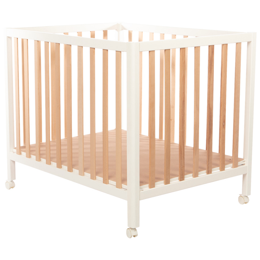 Parque de madera Tommy blanco 