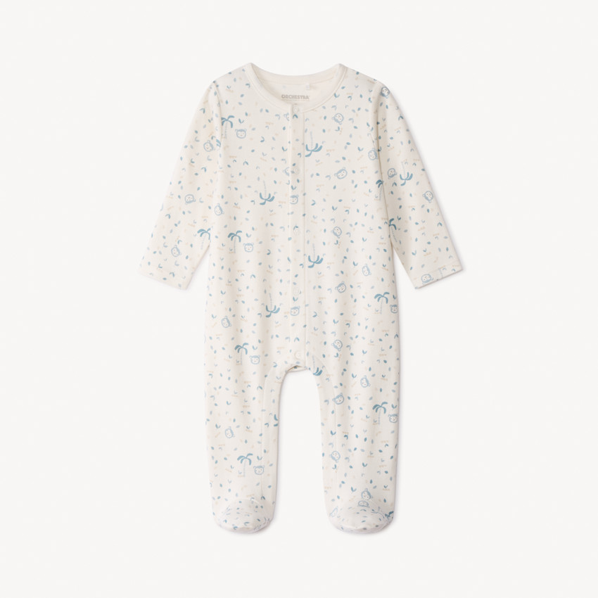 Pelele estampado de fantasía en interlock para bebé 