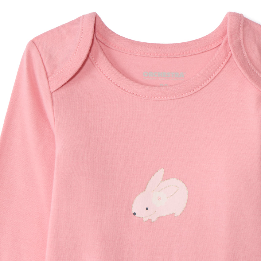 Lot de 5 bodies manches longues fantaisie pour bébé fille avec ouvertures différentes selon l'âge 