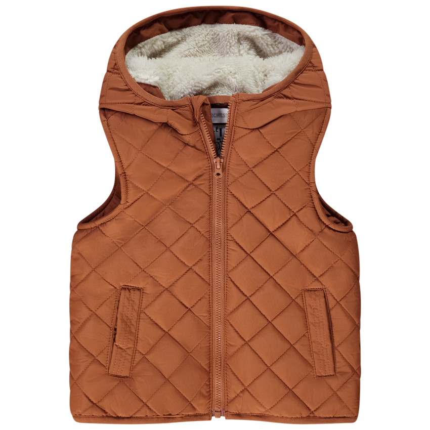 Doudoune sans manches doublée sherpa pour bébé garçon 