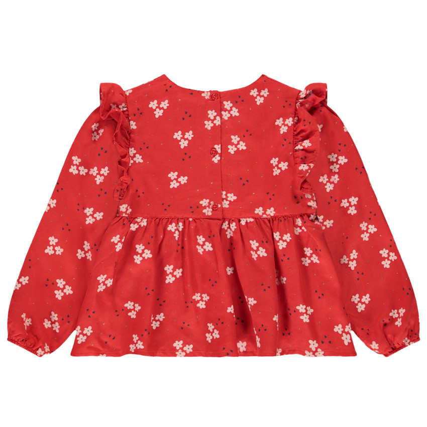 Túnica de manga larga con estampado floral niña 