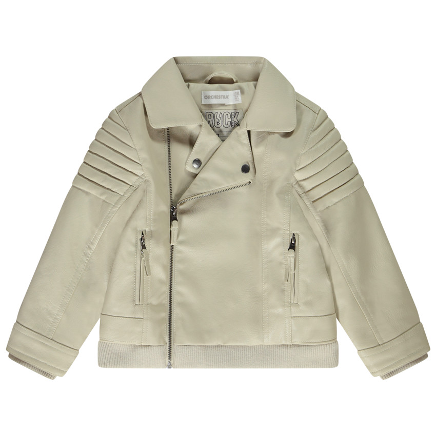 Perfecto estilo biker en piel sintética forrado para bebé niño 