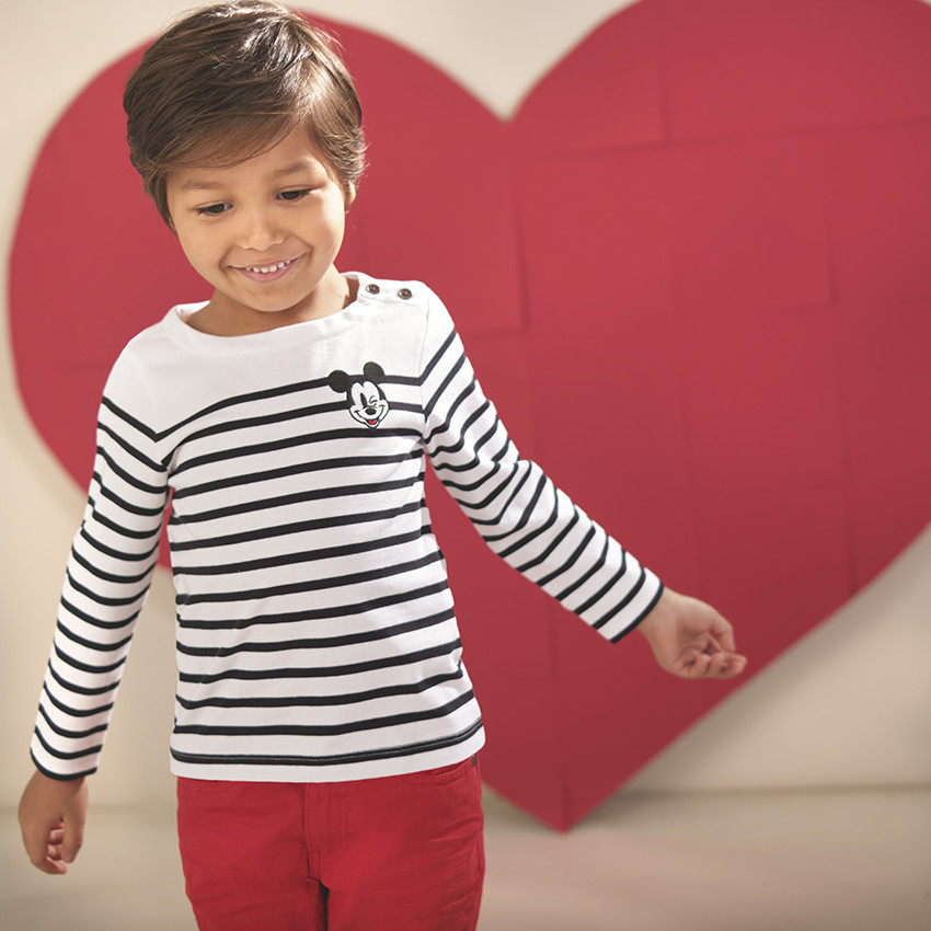 Marinière en jersey broderie Mickey Disney  Additional Marinière en jersey broderie Mickey Disney