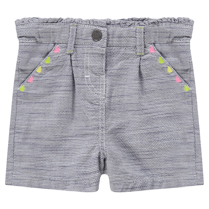 Pantalón corto de algodón de fantasía y dibujos de colores bordados  Additional Pantalón corto de algodón de fantasía y dibujos de colores bordados