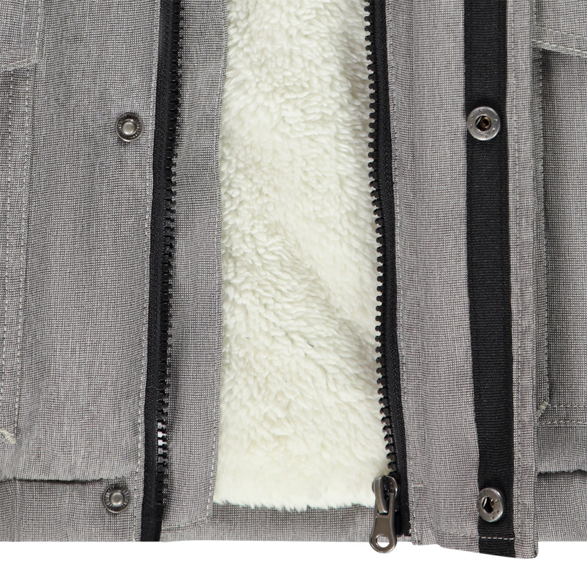 Parka para el frío con capucha con pelo sintético para niño 