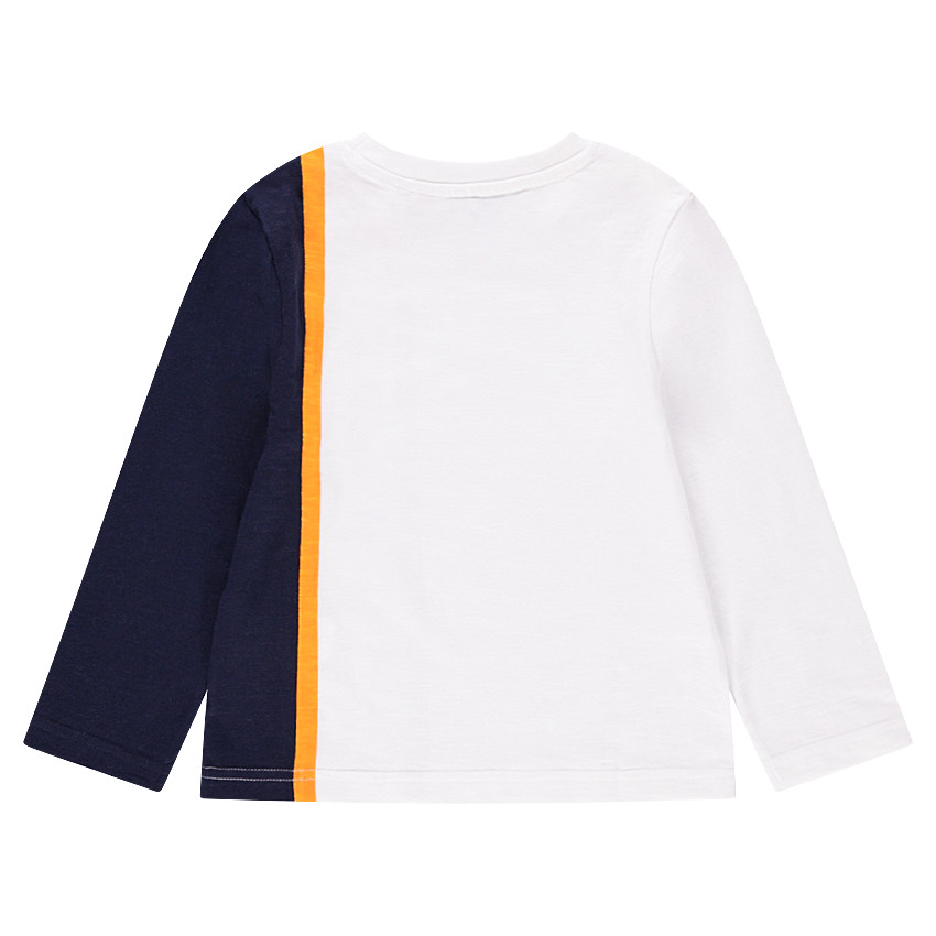 Camiseta de manga larga con bandas que contrastan e inscripción  Additional Camiseta de manga larga con bandas que contrastan e inscripción