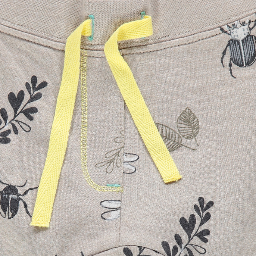 Pantalón de felpa pantalón harem con estampado con insectos 