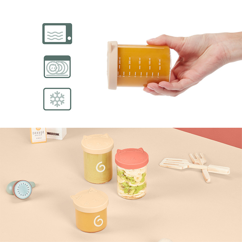 Lote de 9 tarros de conservación Isy Bowls 6 x 250 ml y 3 x 120 ml 